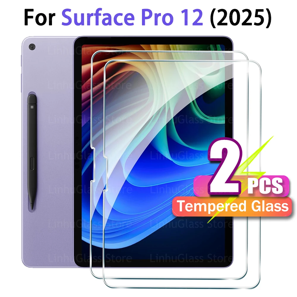 Tempered Glass For Surface Pro 12 (2025) 12 inch Screen Protector HD 9H Hardness Anti-Fingerprints NO Bubbles Protective Film