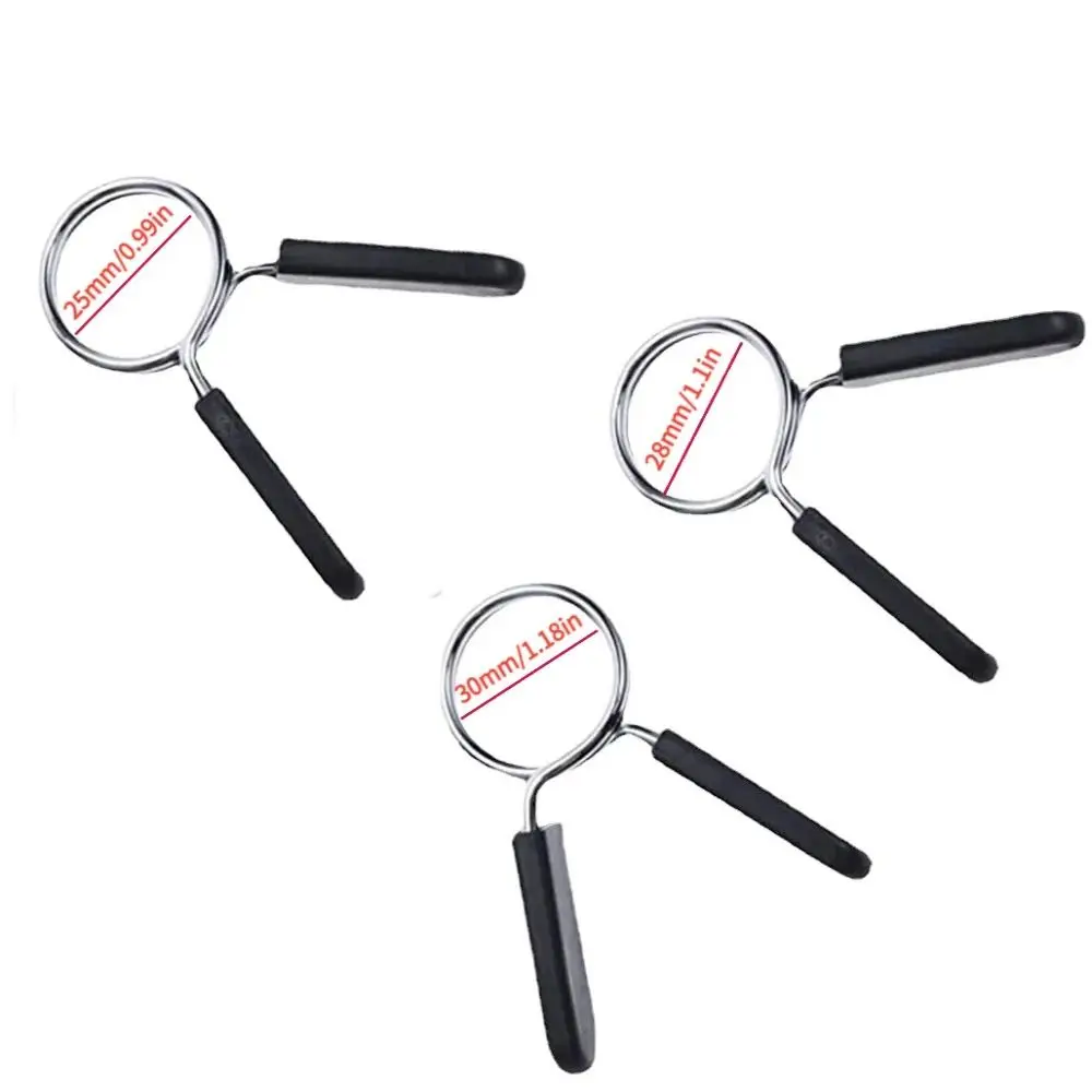 1 Pasang Penjepit Barbel Gym, Penjepit Anti-Lepas untuk Dumbbell, Penjepit Pengaman dengan Pegas, Pelindung untuk Barbel 24/25/28/30mm, Penjepit Pengunci Barbel Trap Bar