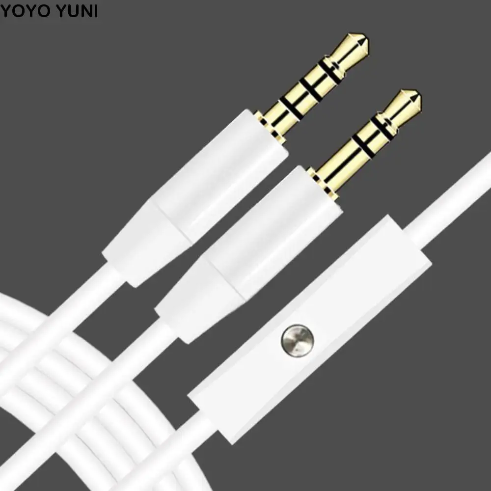 

1.2m AUX Cord With Microphone 3.5mm Audio Headset Connection Line Audio Extension Cable Aux Extension Cord 3.5mm Extender Cord