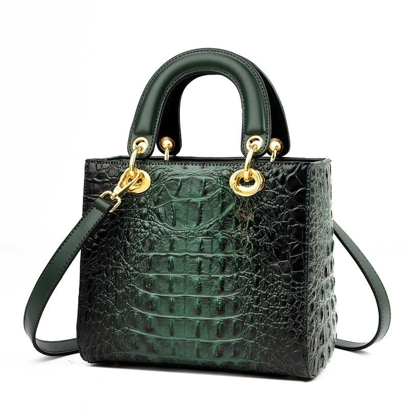 Bolsas De Couro De Crocodilo Para Mulheres, Bolsa De Ombro, Messenger Bags, Senhoras Bolsas, Alta Qualidade, Marca De Luxo, Designer