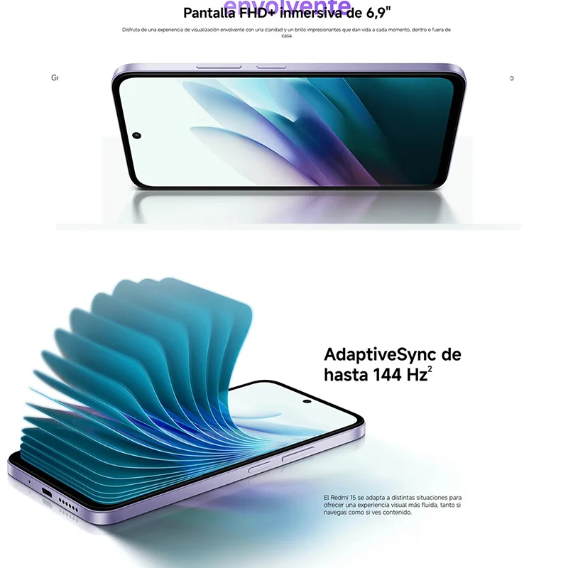 Xiaomi Redmi 15 NFC، سنابدراجون ®   كاميرا 685، 6.9 بوصة 50 ميجابكسل، بطارية 7000 مللي أمبير، IP64