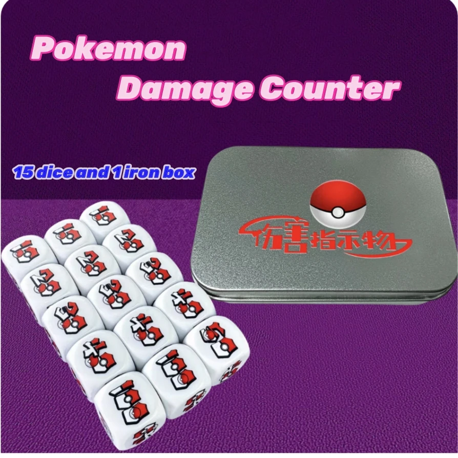 PTCG Pokemon Match Scoring Damage Counter Storage Box Board Role-playing Game Dice Eevee Gengar Charizard Ultra Ball Tenth Wave