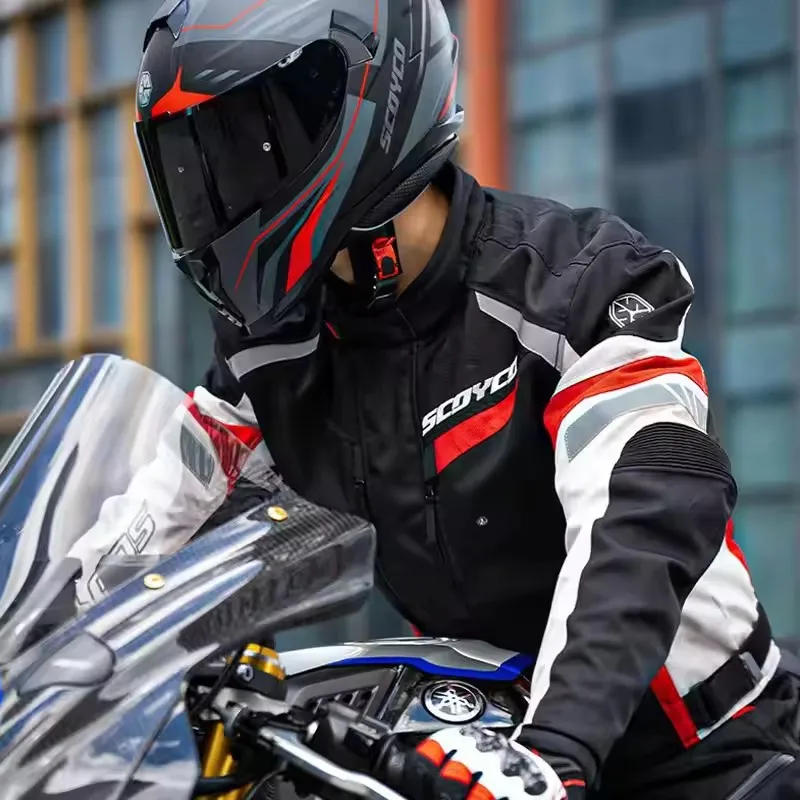 SCOYCO Knight Equipment Protect Winter Warm Windproof Motorcycle Jacket Motocross Motorcyclist Jackets Oxford Anti wrestling