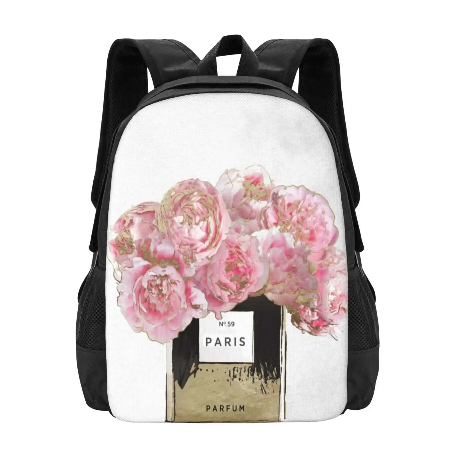 Pink Scented Hot Sale Schoolbag Backpack Fashion Bags Pink Peonies Pink Peony Pink And Gold Gold Perfume Pink Perfume Parfum