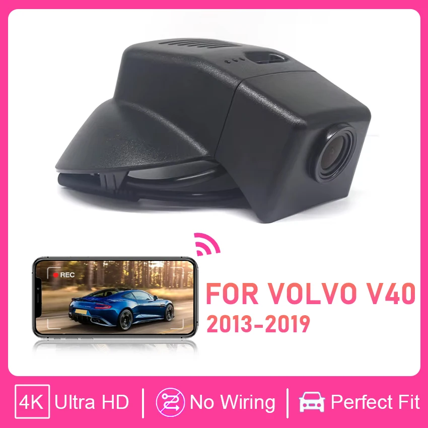 4K 2160P Wifi Car DVR Dash Cam Camera Video Recorder For Volvo V40 2013-2019 Dashcam High Quality HD Night Vision
