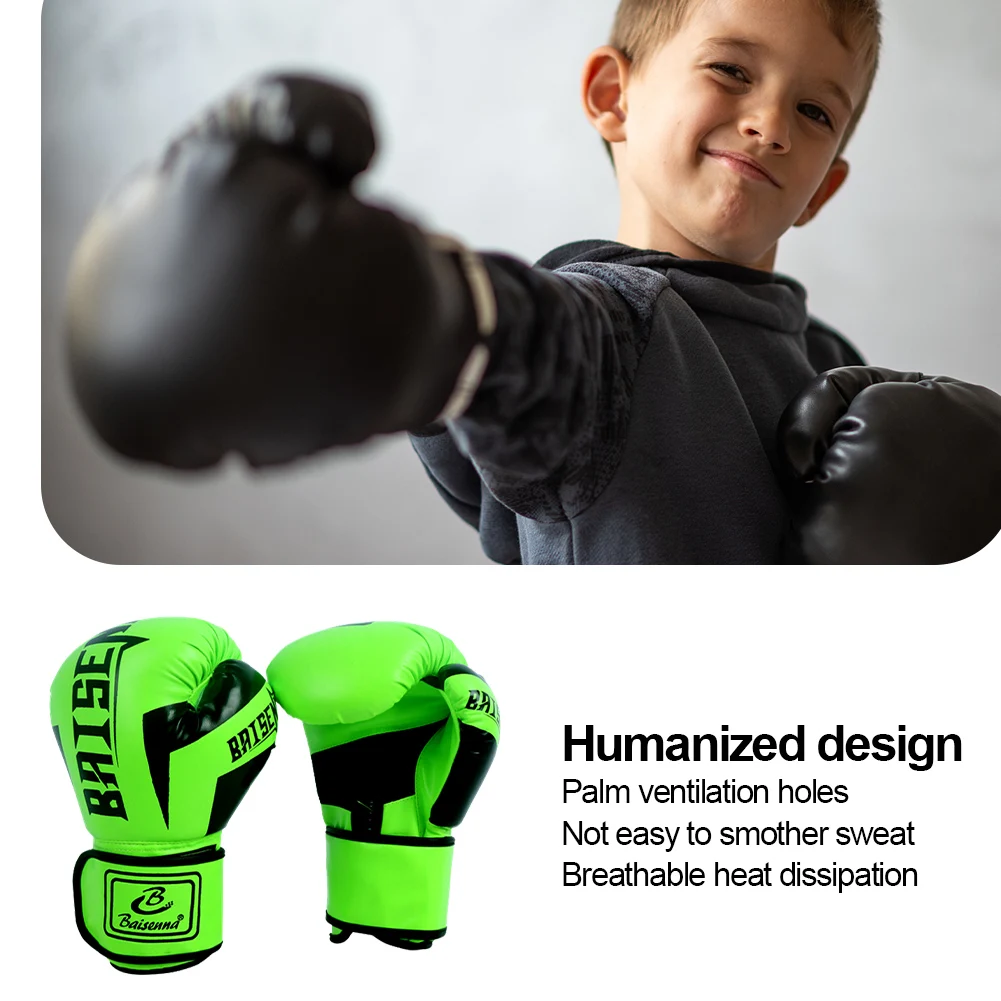 Thickened Boxing Gloves MuayThai Sanda Professional Competition for Training Sandbag Fighting Taekwondo Adult Kid Sport Supplie