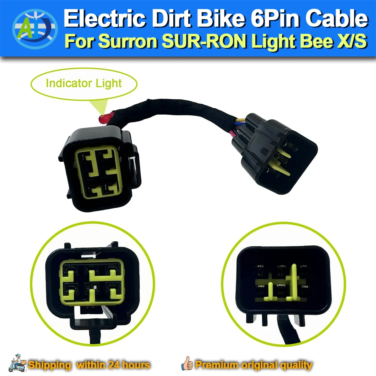 Motorcycle Diagnostic Cable For Surron SUR-RON Light Bee X/S Electric Dirt Bike 6Pin Fault Detection Line Replacement Adapter