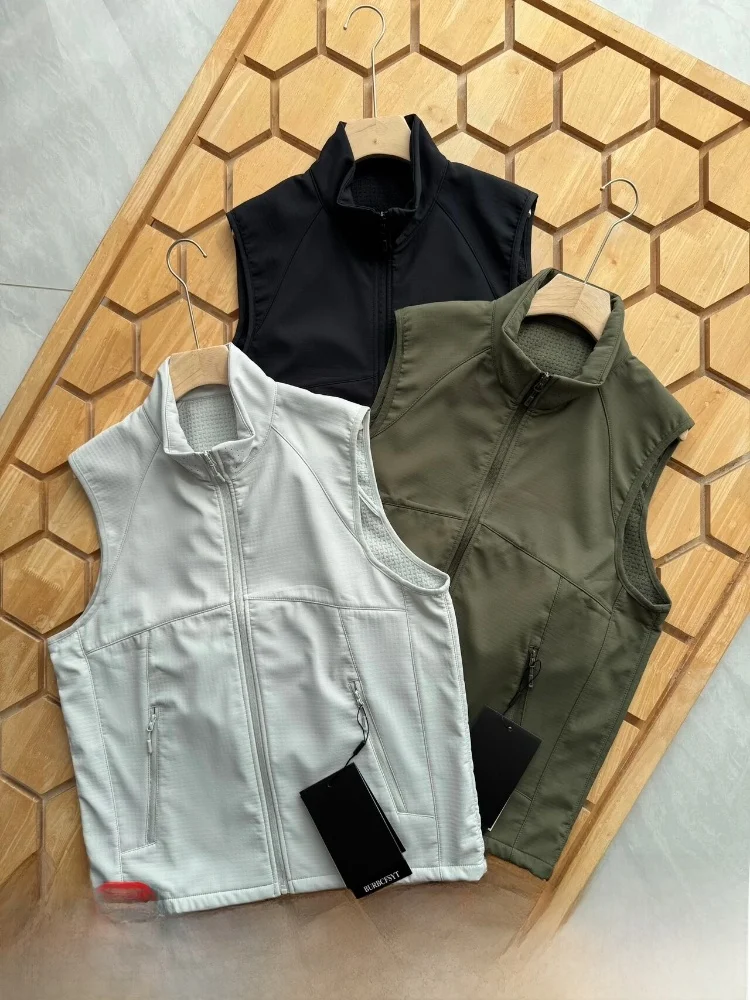 

Inner Wearable Fce Lined Stand Collar Vest Windproof Waterproof Autumn Winter Outdoor Sports Commuting Couple Sle Layering