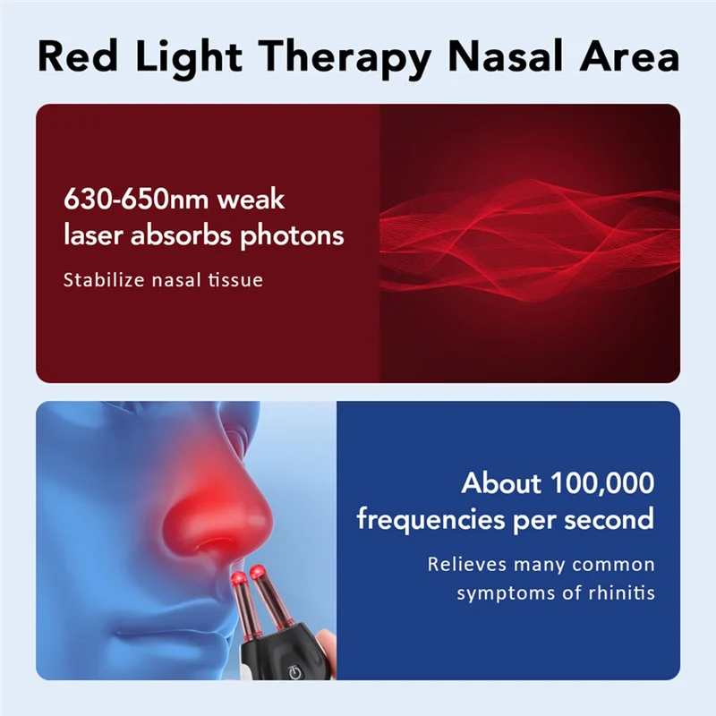 ABLE-Smart Dual UV Nasal Phototherapy Device Red Light Infrared Therapy Base For Chronic Rhinitis/Itchy/Runny Nose Sanitization