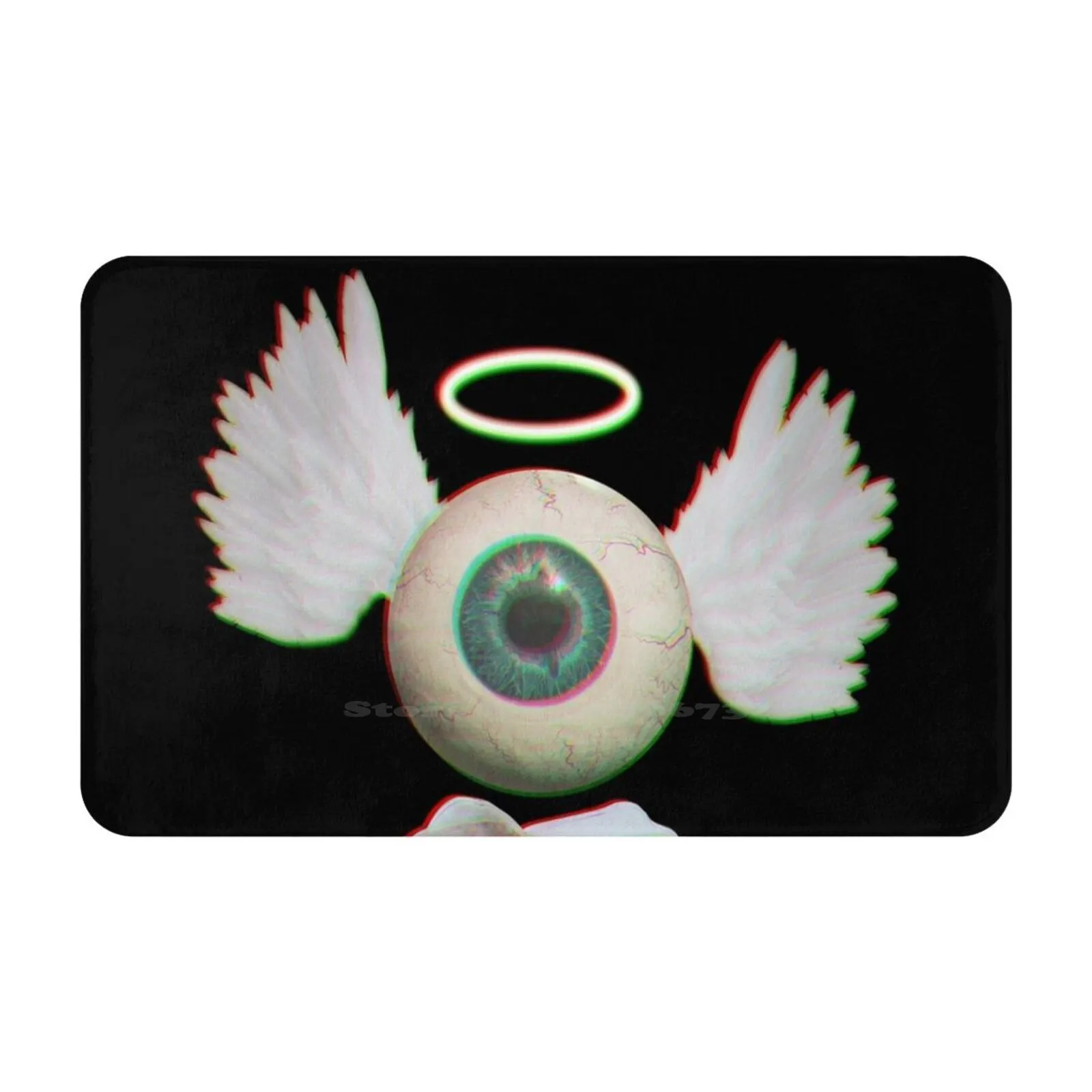 Girl Eyeball Angel Dreamcore Weirdcore Aesthetics Soft Cushion Car Home Carpet Door Mat Traumacore Nostalgiacore Oddcore