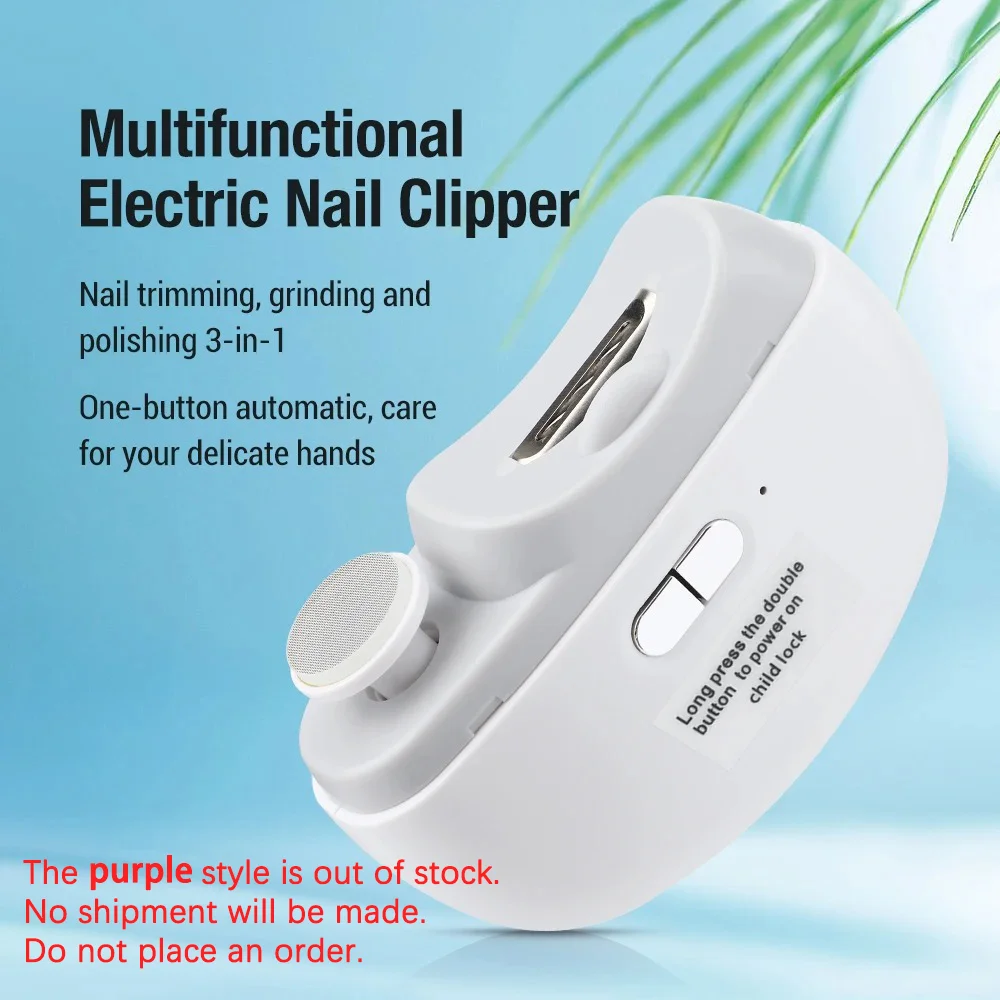 

Электрическая машинка для стрижки ногтей, шлифовка и полировка с легким автоматическим триммером для ногтей, перезаряжаемая машинка для стрижки ногтей, маникюр для детей и взрослых
