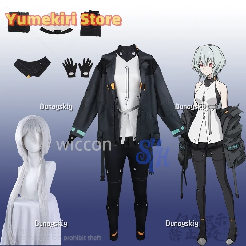 

Noir Cosplay Synduality Anime Costume Punk Black Coat Pants Y2K Girls Fashion Halloween Christmas Carnival Party Cos Customized