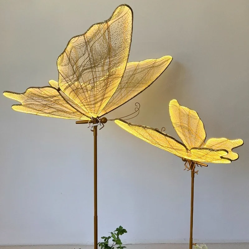

LED Light Up Butterfly Wing Pendant Lamp, Hanging Ceiling Decor for Wedding Backdrop & Window Display Props