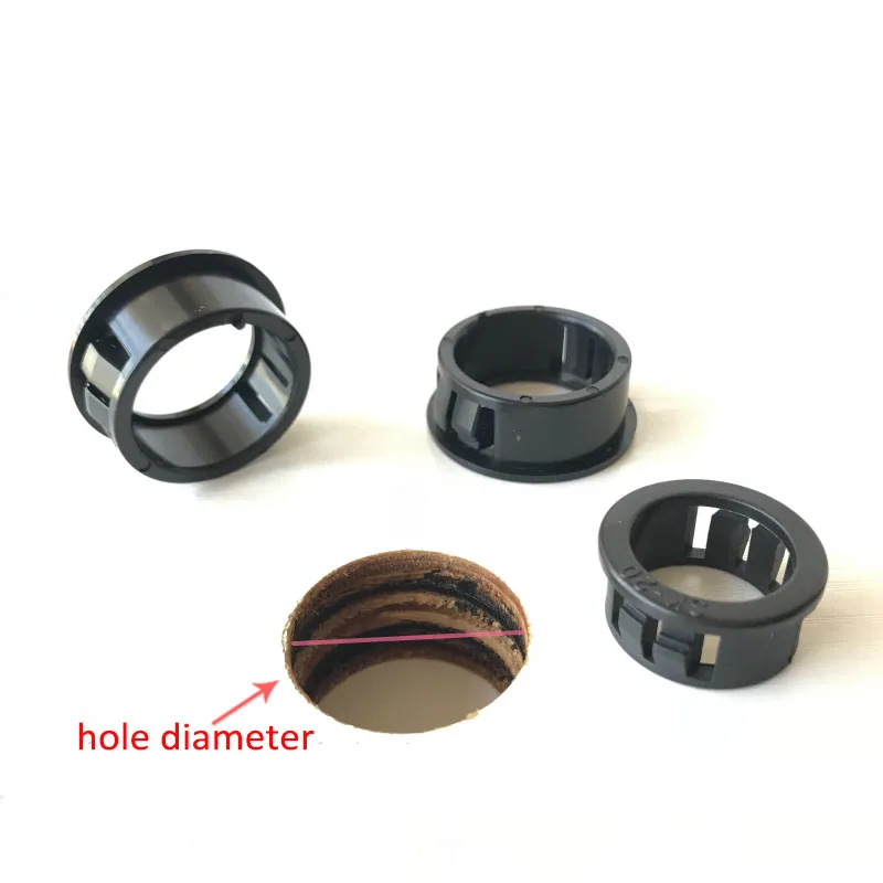 Black Plastic Round Grommet Gasket Hollow Wire Cable Protect Bushes Hole Plug Desktop through-hole buckle hole ring