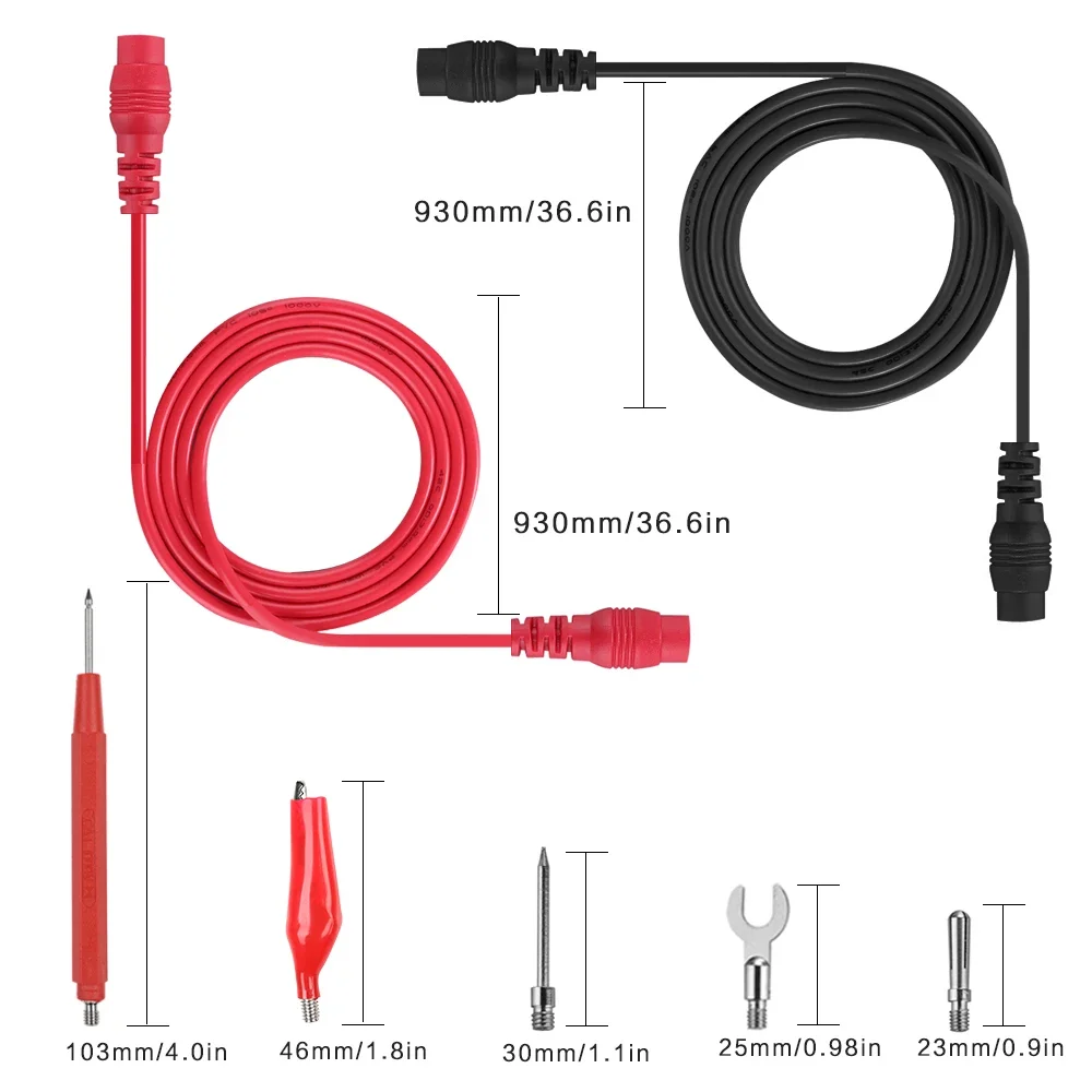 Universal Digital Multimeter Probe Test Leads Multi Meter Needle Tip Tester Lead Probe Wire Pen Cable Multimeter Feelers 16pcs