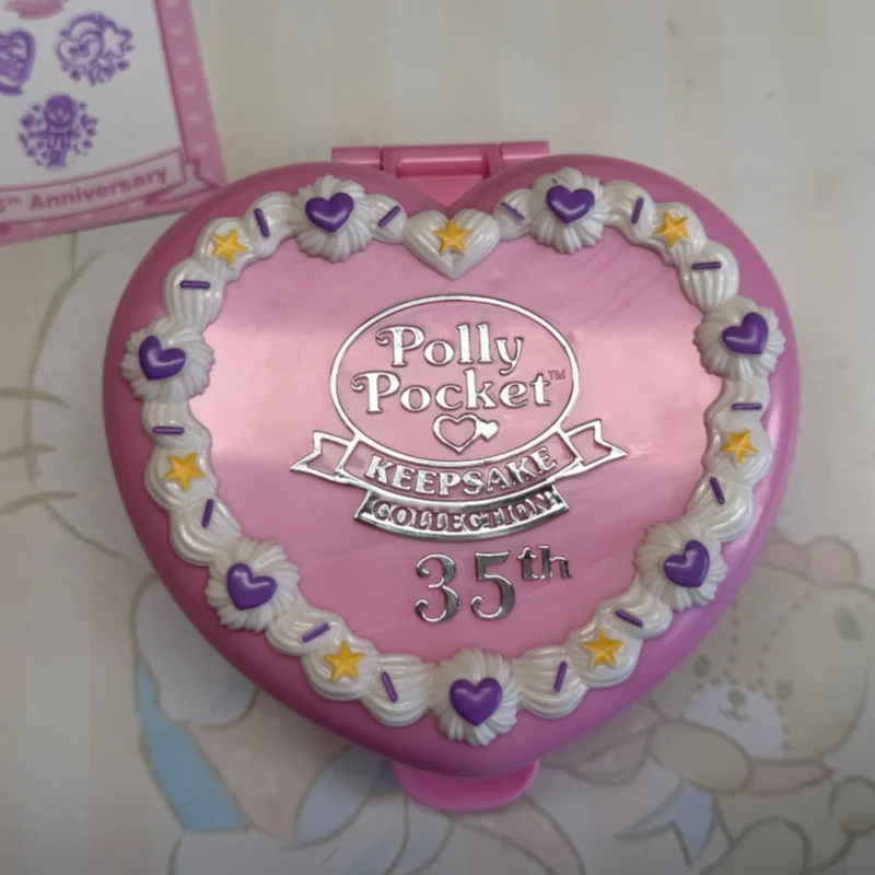 Polly Pocket 30th Anniversary Remake - Magnetic Birthday Cake Unicorn Toy For Girls Collectible Acg Decoration For Birthday Gift