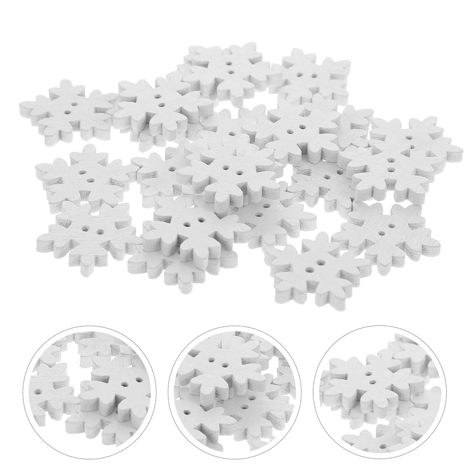 

50pcs 18mm Christmas wooden Snowflakes Buttons DIY Handicraft Snowflakes Scrapbooking Snowflake button Christmas party gift deco