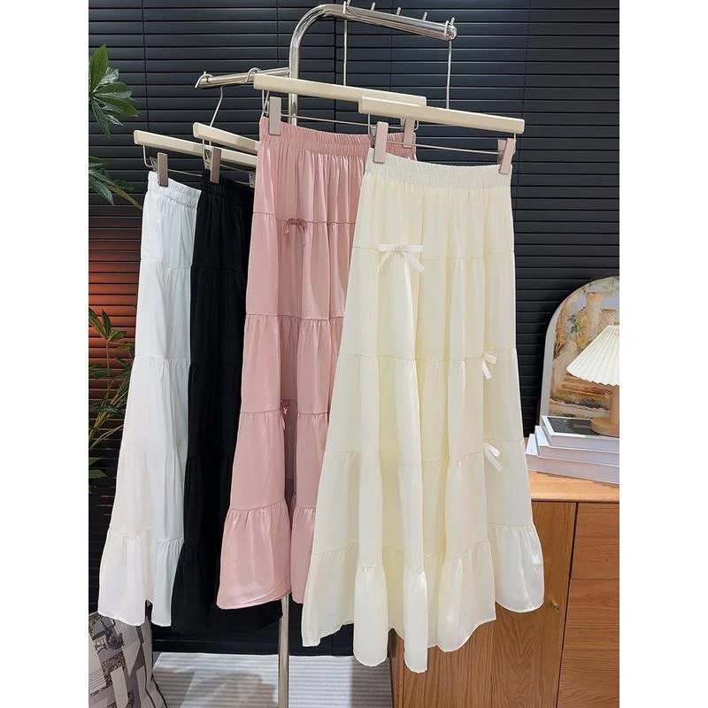 

Балетная юбка трапециевидной формы, длина, утягивающая хлопковая миди, повседневная юбка-тортик с высокой талией, лето 2024