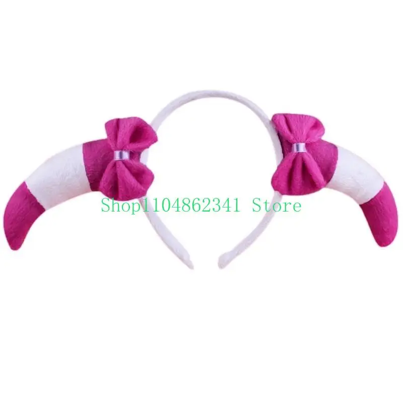 

652F Antelope Headband Sheep Horn Headband Sheep Ear Headband Goat Horn Headband