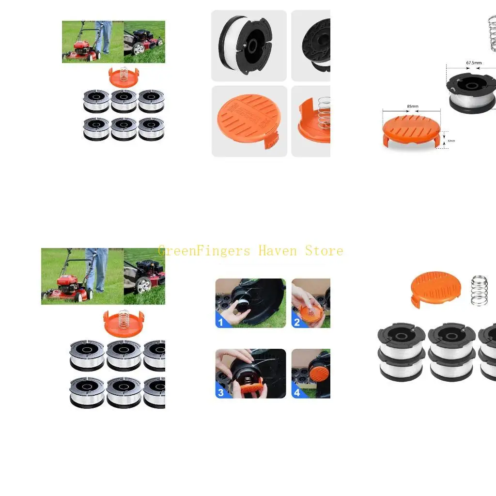 

F68D 6 Pack Grass Trimmer Spool Replacement for Parkside Cordless Grass Trimmer