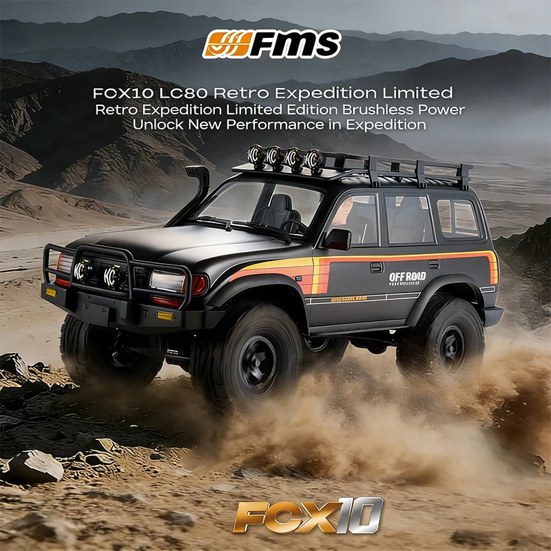 

Радиоуправляемая модель внедорожника FMS 1/10 LC80 FCX10 4WD с бесщеточным двигателем, водонепроницаемая, официально лицензированная, лимитированная серия, имитационная модель для скалолазания, игрушка-подарок для мальчика