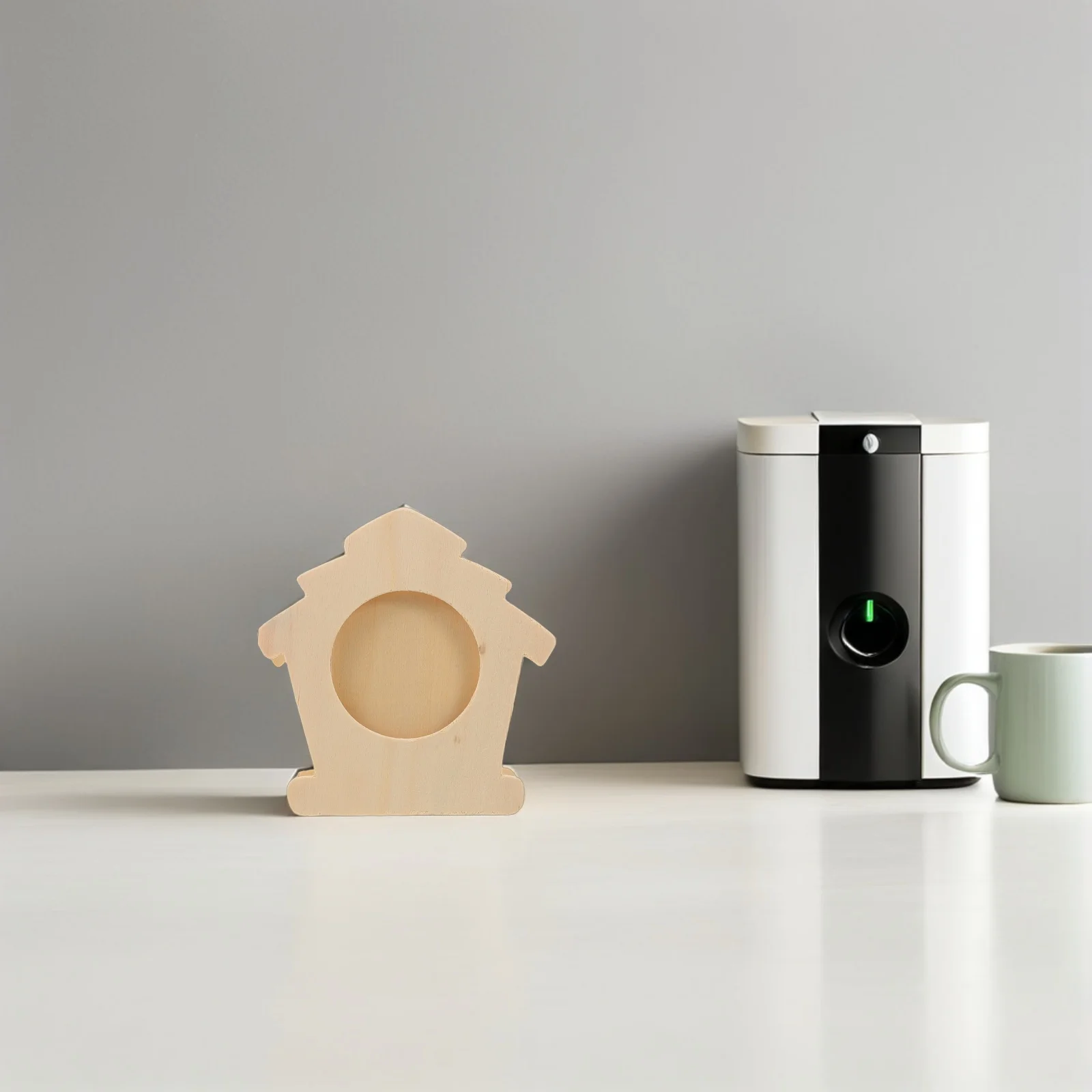 

4pcs Unfinished Wood Pen Holder Photo Frame For Desk Diy Shape Pencil Cup Stationery Organizer Set Marker