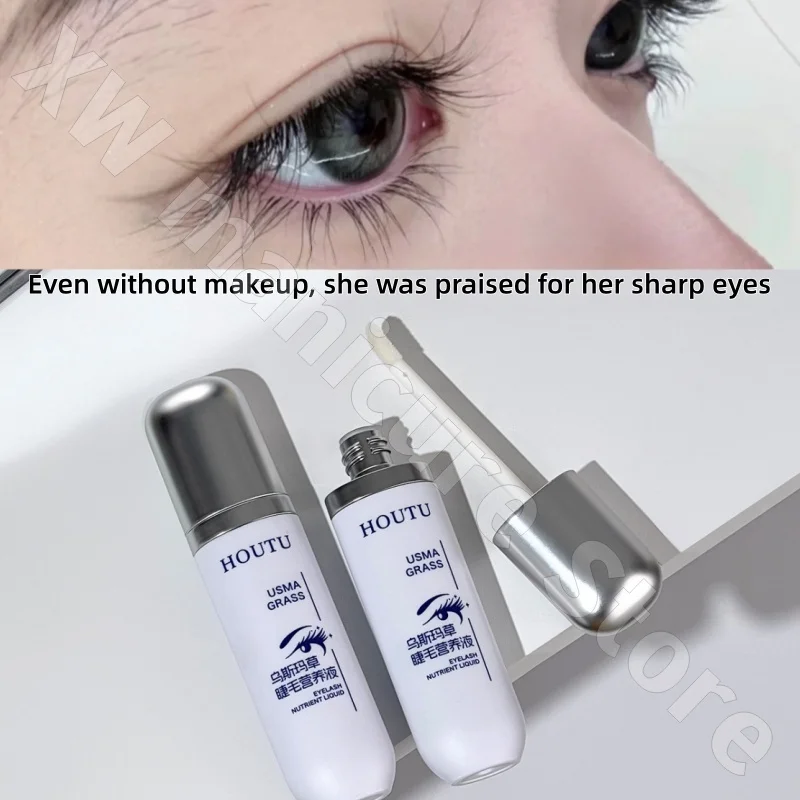 Solución Nutritiva para Pestañas HOUTU Usma Grass, Riza, Alarga, Engrosa e Hidrata las Raíces del Cabello, Resistente al Agua y de Larga Duración, 10 ml