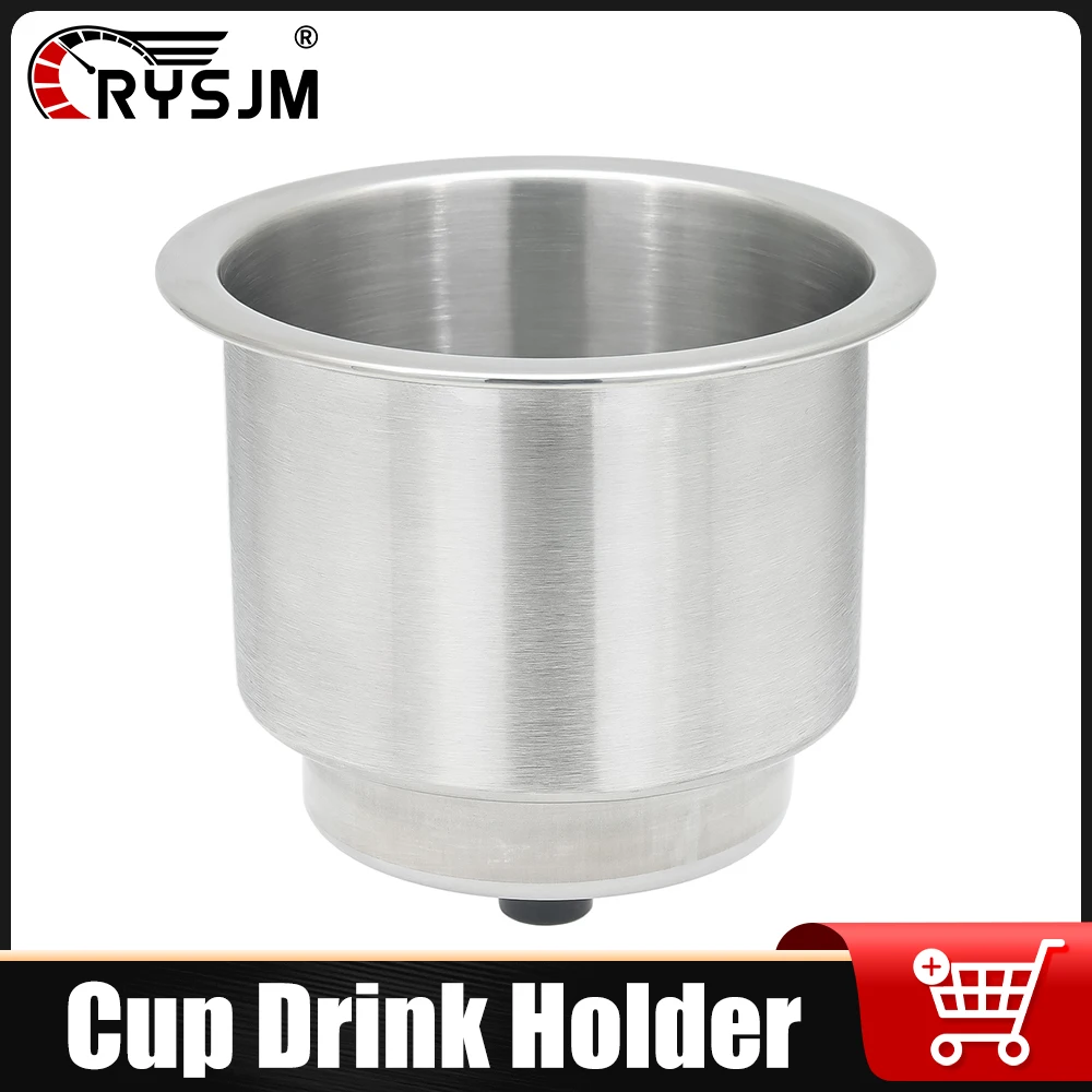

RYSJM Stainless Steel Cup Drink Holder Durable Cup for Yacht Boat Cup Holder Camper Table Water Bottle Holder Marine Fittings