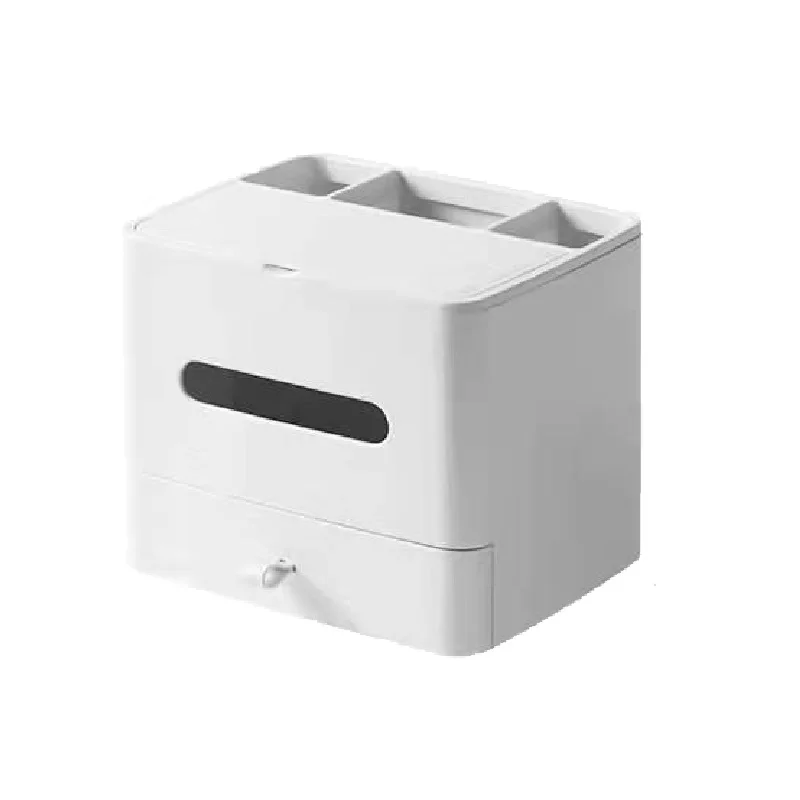 

ABS Makeup Storage Desktop Tissue Box ,Multi-Function Paper Drawer Desktop Simple Paper Box With mirror