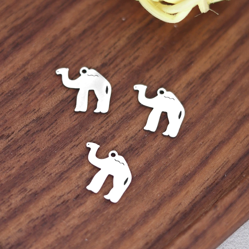 3pcs Mini Camel Animal Charm 316L Stainless Steel Pendant DIY Craft Tassel Bracelets Earrings Jewelry Making Metal diy AccessorY