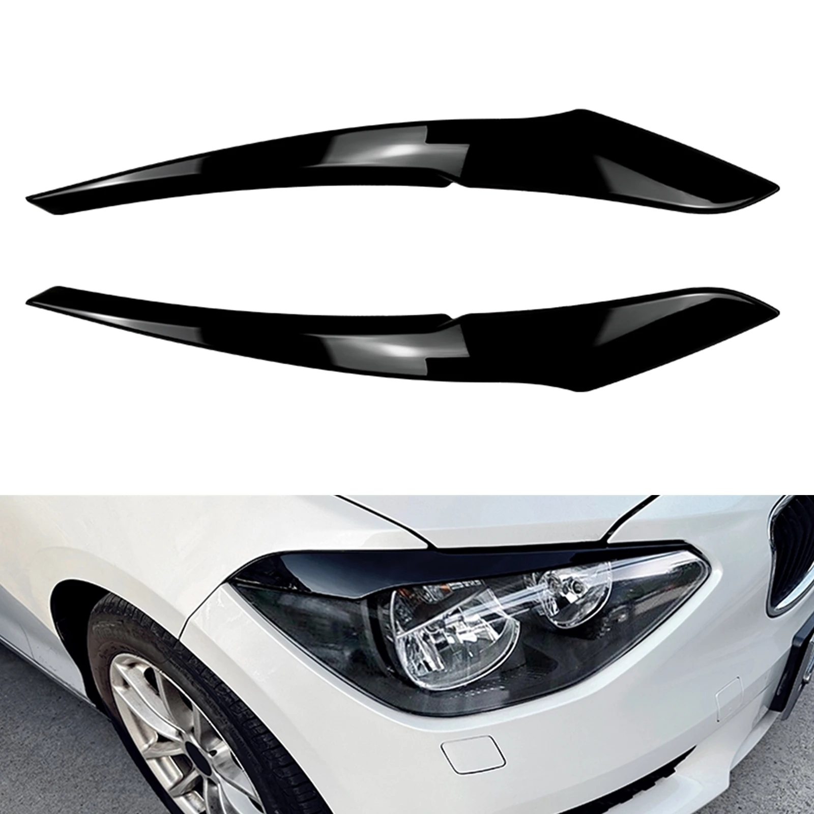 For BMW 1 Series F20 F21 2011-2015 Base Version Headlight Eyebrow Headlamp Eyelid Head Light Lamp Cover Trim