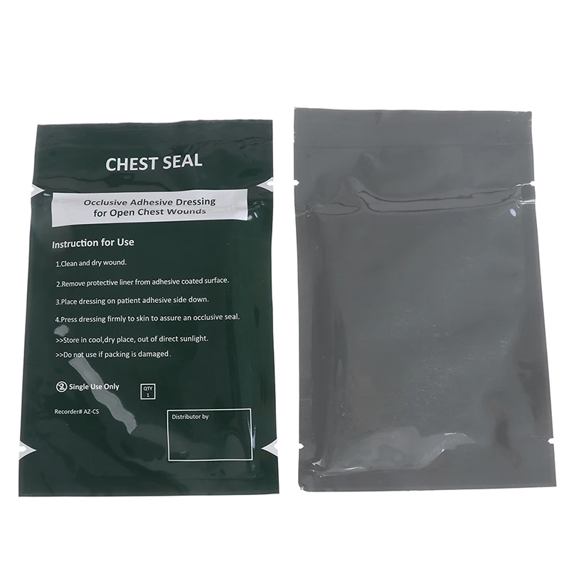 1/2Pcs Outdoor Emergency Medical Treatment Medical Chest Seal Vented North American Rescue Hyfin Chest Seal