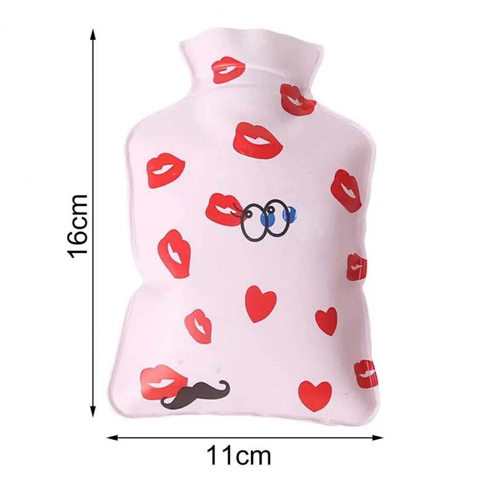 Hot Water Bottle Screw Top Good Sealing PVC Doggy Pattern Cold Weather Indoor Outdoor Mini Hot Compress Bag For Pain Relief Home