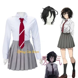 Call of the Night Akira Asai Cosplay Costume Wig JK School Uniforms Suit Roleplay Women Skirt Anime Style Halloween Comic-co Set