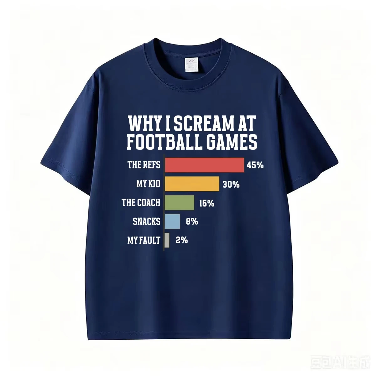Why I Scream At Football Games Gift Graphic T Shirt Funny Football Mom Meme T-shirts Men Women Casual Cotton High Quality Tshirt