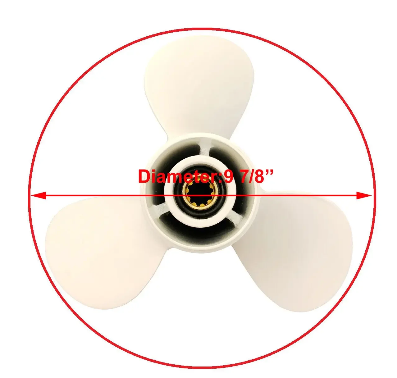 

Martian Boat Propeller 9 7/8x10 1/2F For Yamaha Outboard Engine Motor 20HP 25HP 30HP 664-45945-00-EL