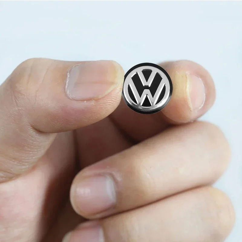 5/10 قطعة 14 مللي متر الألومنيوم سيارة معدنية التصميم مفتاح بعيد ملصقات ل Volkswagen GTI R-Line R بولو جولف باسات شيروكو جيتا تيجوان