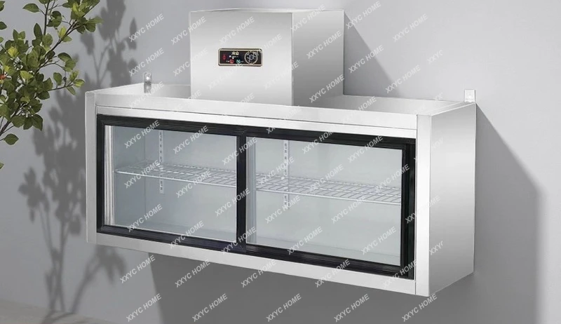 Wall-mounted refrigerated refrigerator fresh-keeping cabinet hanging cabinet operation table