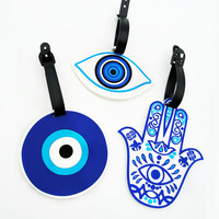 Travel Accessories Independence Day Eye Luggage Tag Silica Gel Suitcase ID Address Holder Baggage Boarding Tag Portable Label