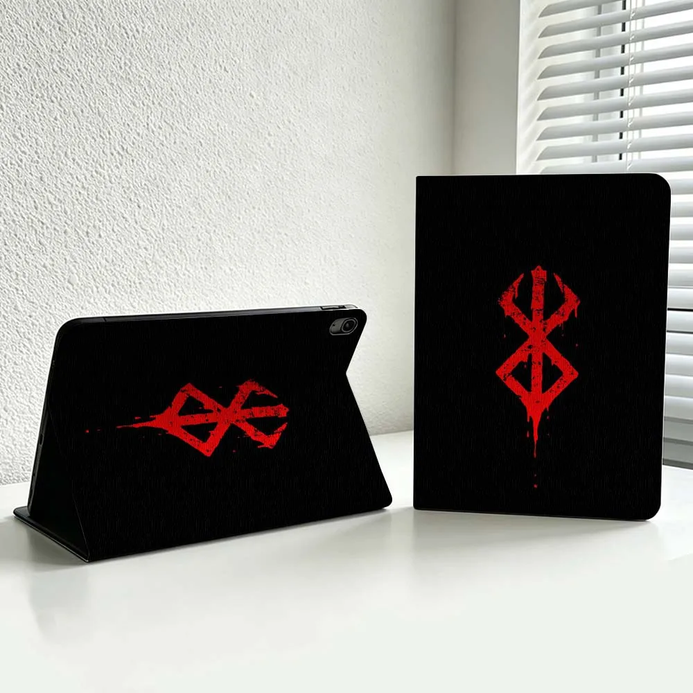 B-Berserk Anime Deluxe Logo Cover For iPad Pro Air mini 7 6 5 4 3 2 1 9gen M5 M4 11th 10th A17 Pro A16 Soft Inch Tablet Case