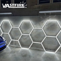 Honeycomb hexagonal LED ceiling garage light, super bright 6500K cold light, suitable for 4S workshops, home garages, gyms