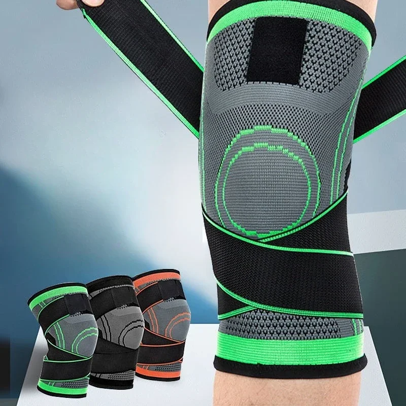 Knee Compression Sleeve Adjustable Straps for Running Working Out Sports All Day Wear