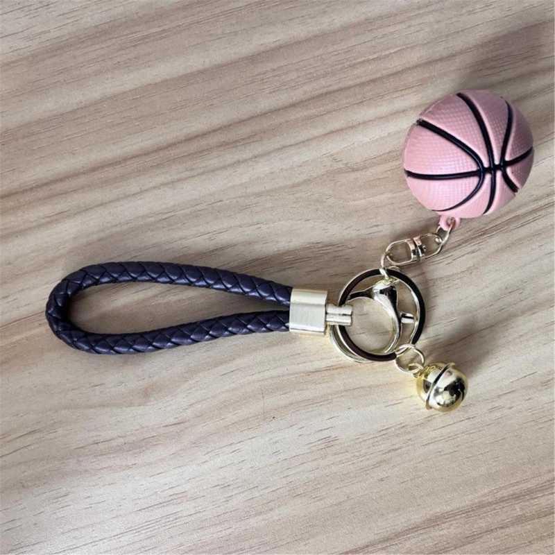 Basketball Bells Keychain Simple Pendant Keyring Hangings Ornaments Key Holder Backpacks Handbag Charm for Couple Boy