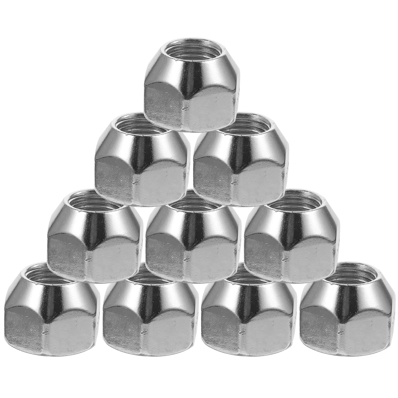 

10 Pcs Trailer Hub Nut Tire (1/2-20) 10pcs Lug Nuts for Truck Tires Wheel Studs and X20 Trailers Silver