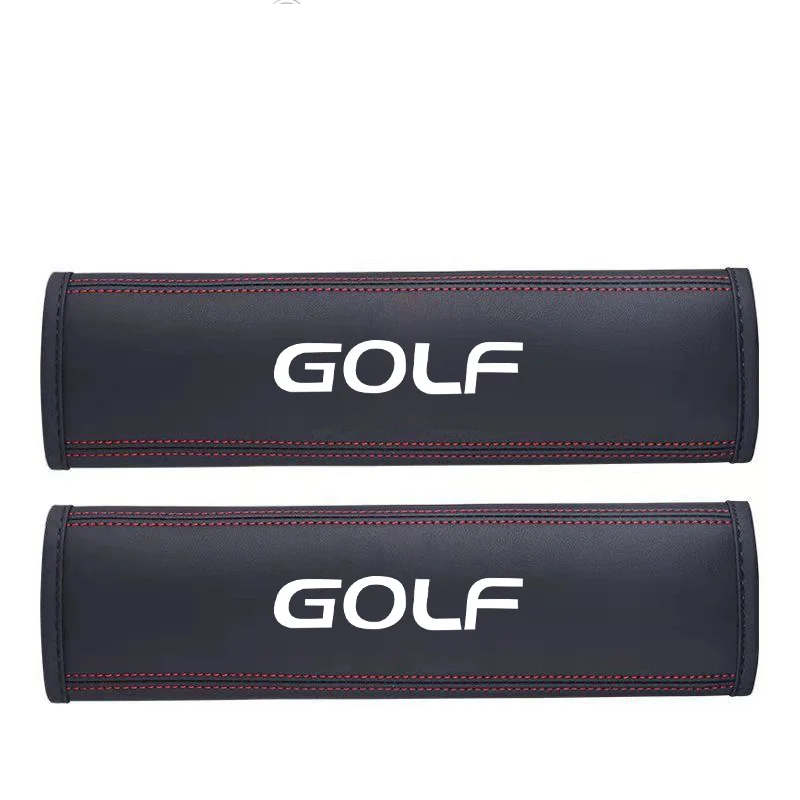 2 pezzi cintura di sicurezza per auto spalline per cucire in pelle copertura protettiva per Volkswagen VW GOLF 5 6 8 MK5 MK6 MK7 MK8 accessorio