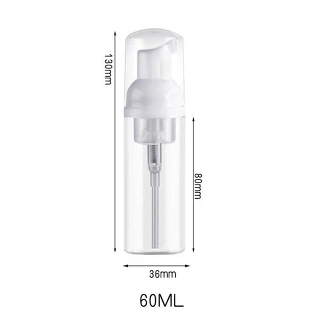 2 Stück 30ml 50ml 60ml 100ml Kunststoff-Schaumpumpflasche Leere Gesichts- und Wimpern-Kosmetikflasche Reiniger Seifenspender Schaumflasche