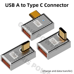 120W USB Type C OTG Adapter USB A to USB C Fast Charge Converter 10Gbps Data Sync Connector PD100W 140W 240W USB C to C Adapter