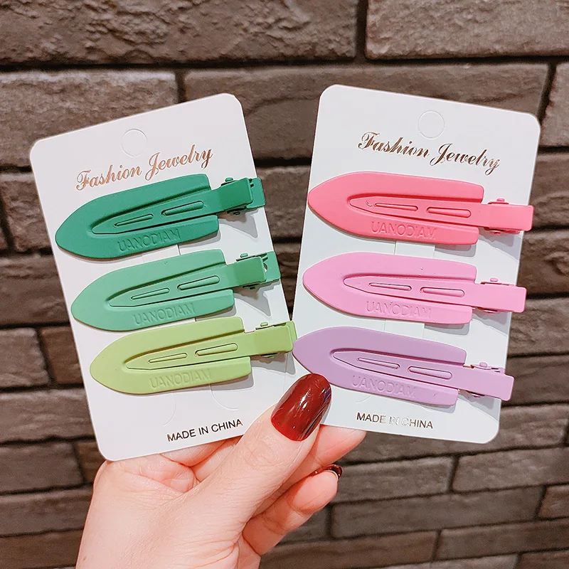 3PCS/set Hair Clips Candy Color Bangs Clip For Girls Cute Korean Hairpin Hair Clip Fashion Sweet Hair Accessories Hair Pin