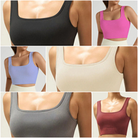 Yoga High Women's European American Strength Shock-absorbing Fitness Bra Beautiful Back Large Chest Gathering Sport Bra Threaded