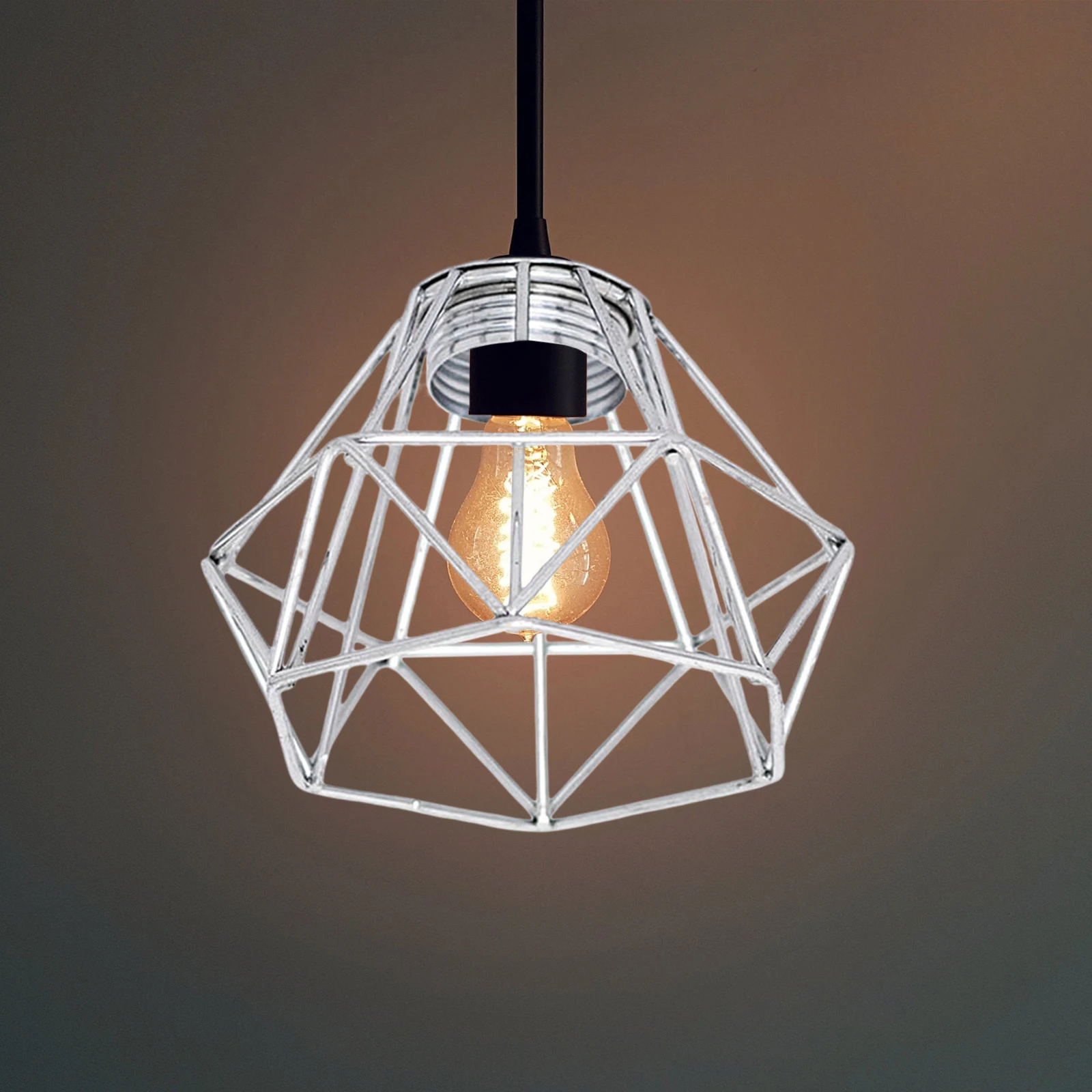 Lampe Suspendue en Métal au Design Vintage Moderne, Luminaire Décoratif d\'Nik, Idéal pour un Loft